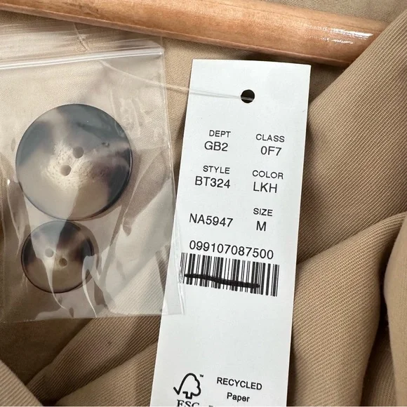 J. Crew Relaxed heritage trench coat in chino Light Khaki NEW BT324 - Picture 9 of 12